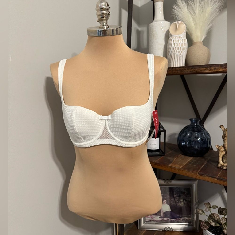 Sexy Balconette Bra ROSME Lace Lingerie KAMILA Ivory US 38C/ EU 85C/ UK 38C NEW